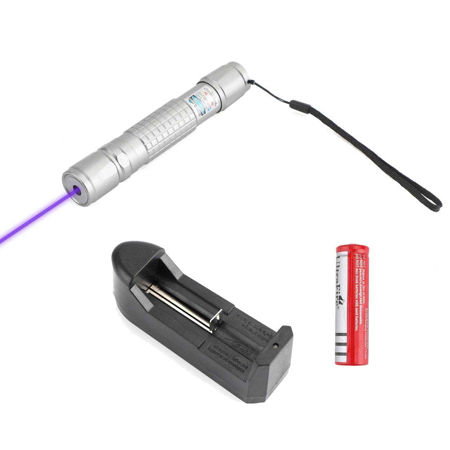 5mw 405nm Tactical Green Purple 18650 Laser Pointer Pen Visible Beam Light Lazer Generic