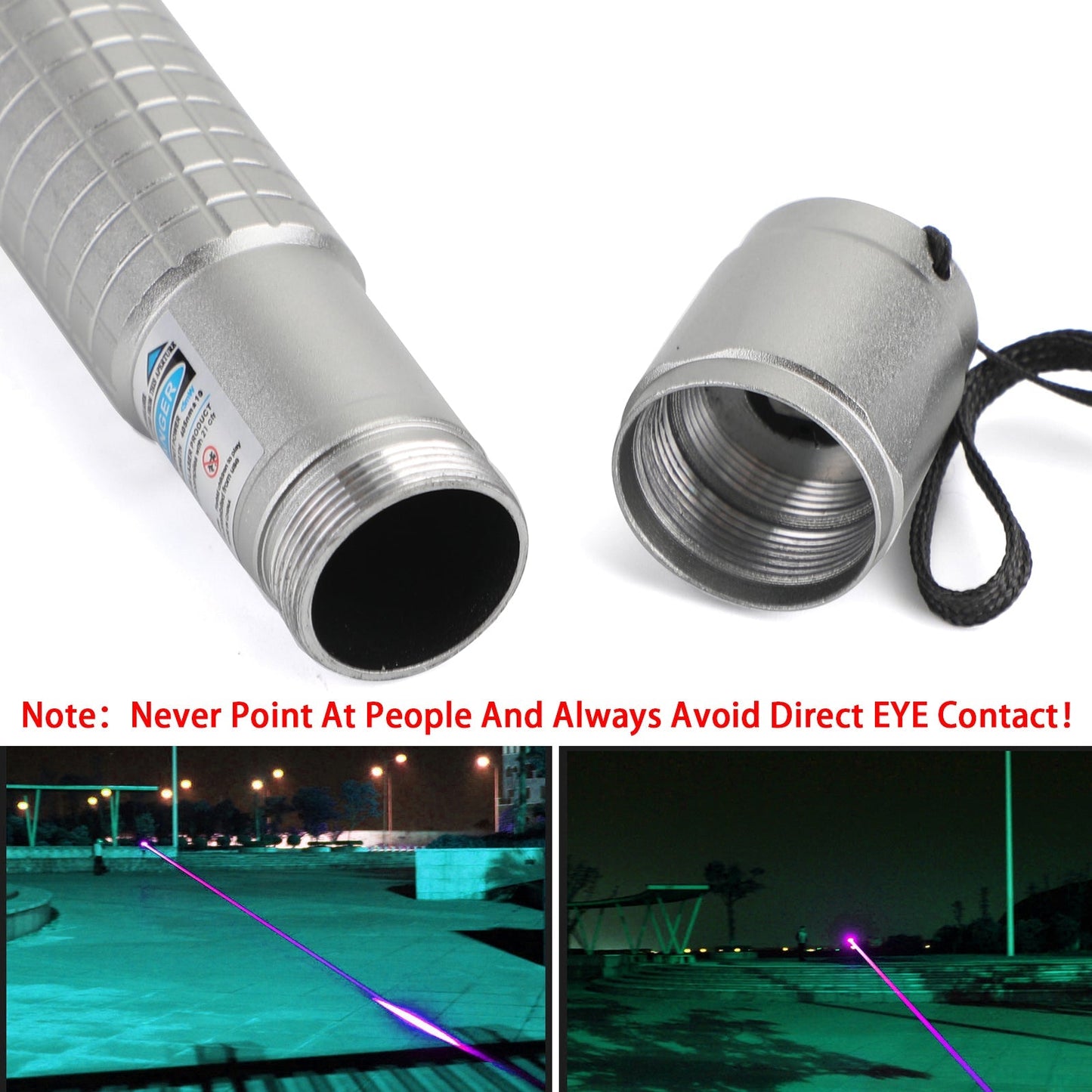 5mw 405nm Tactical Green Purple 18650 Laser Pointer Pen Visible Beam Light Lazer Generic