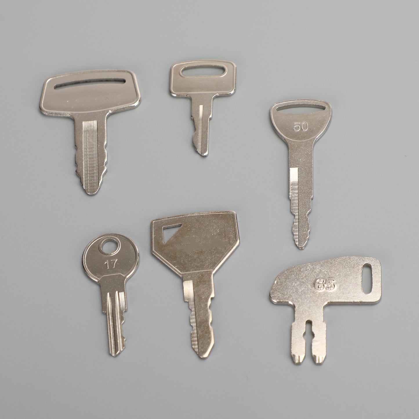 30 Ignition Key Set Heavy Construction Equipment For Cat JD Komatsu Volvo Laser
