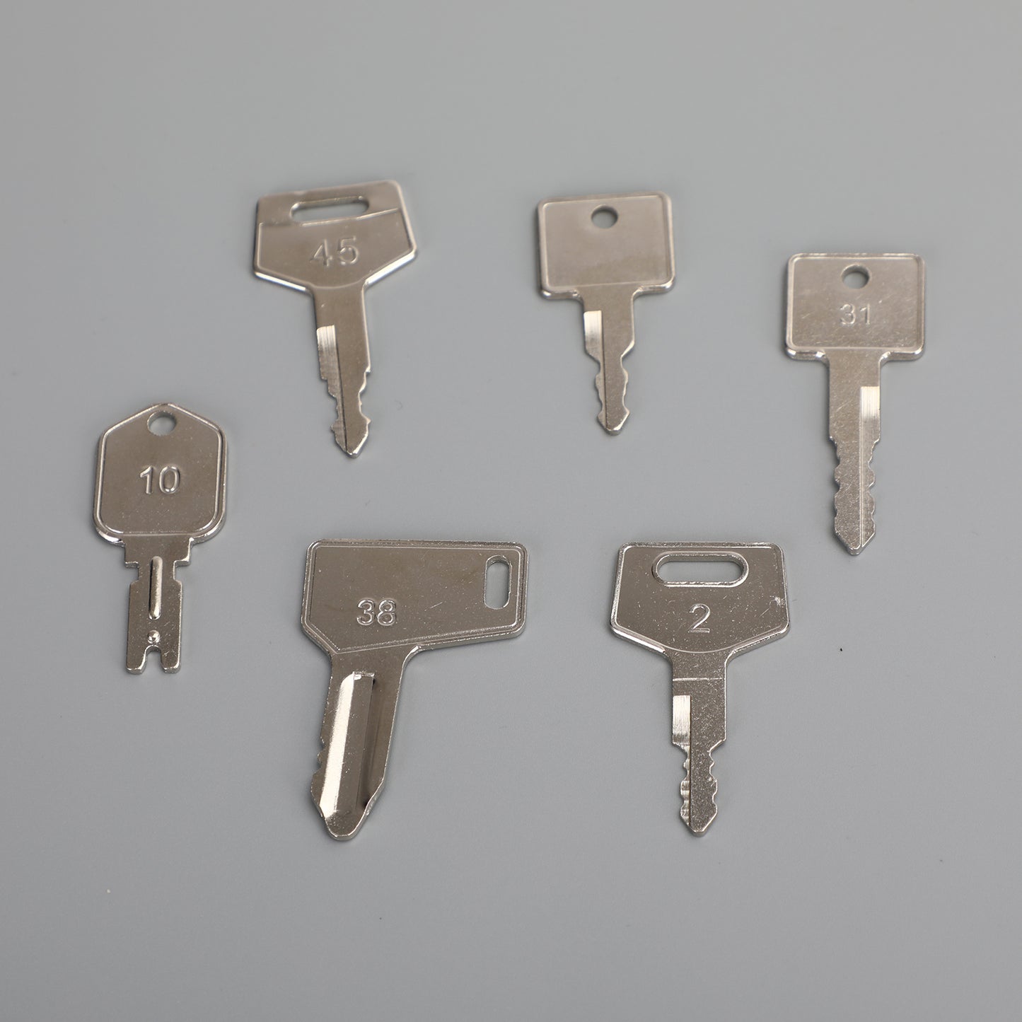 30 Ignition Key Set Heavy Construction Equipment For Cat JD Komatsu Volvo Laser