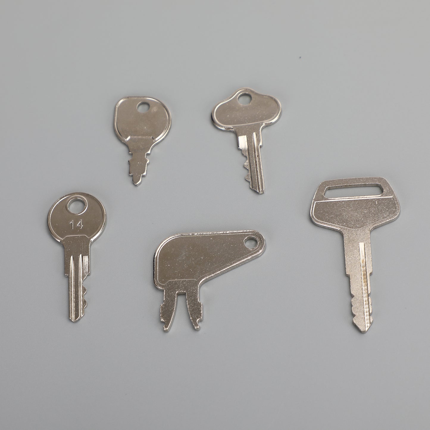 30 Ignition Key Set Heavy Construction Equipment For Cat JD Komatsu Volvo Laser