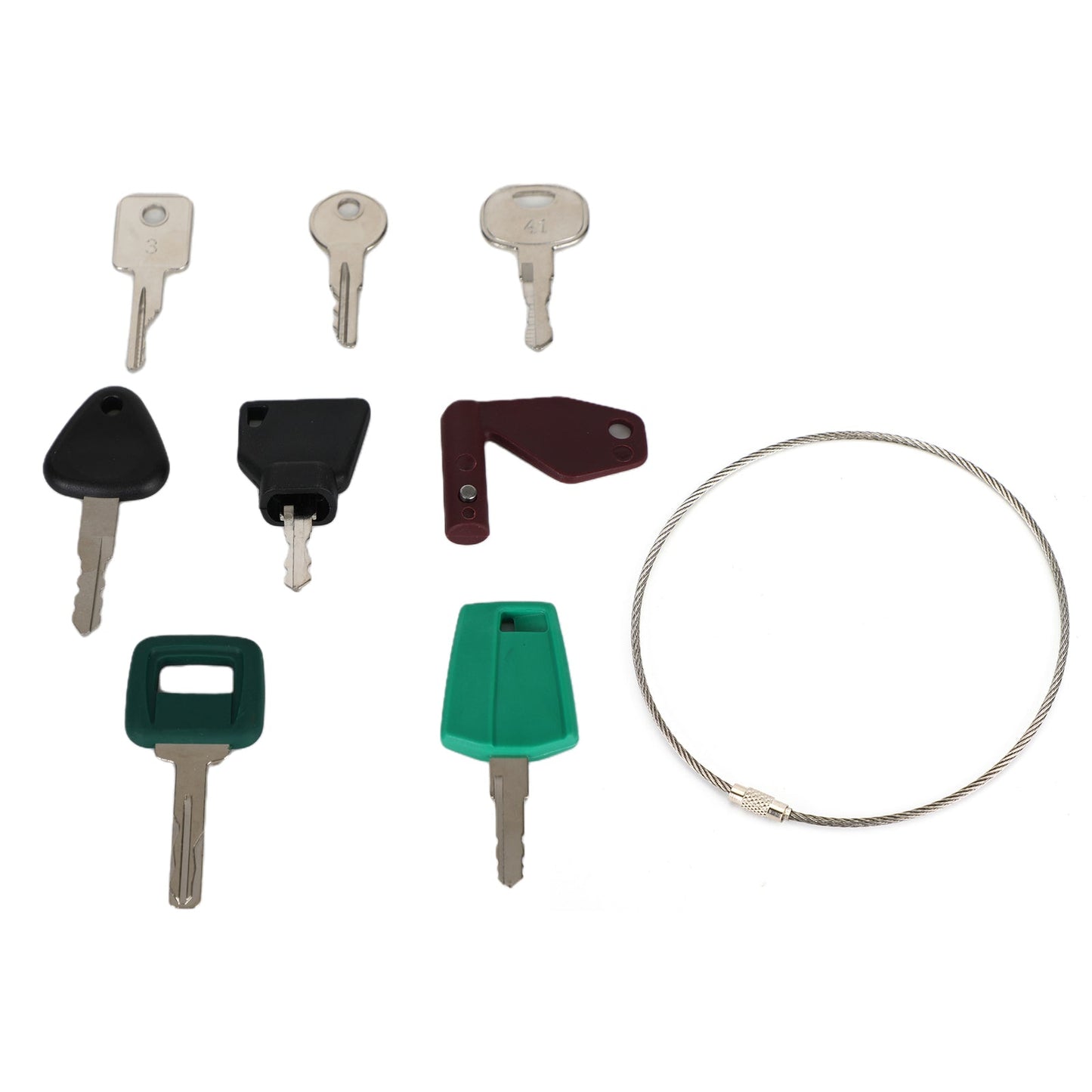 For Volvo Heavy Construction Equipment Ignition 8 Keys Set With Laser Cut Key Generic