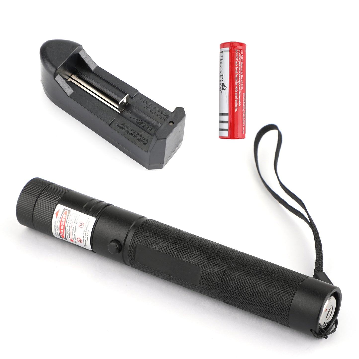 200 Miles 650nm Red Laser Pointer Pen Visible Beam Light Lazer + 18650 + Charger