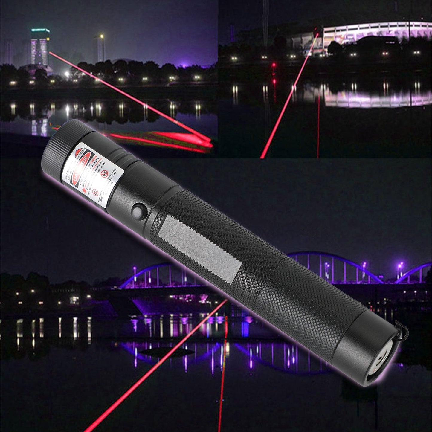 Rechargeable 900 Miles Red Laser Pointer Lazer Pen 650nm Visible Beam Generic