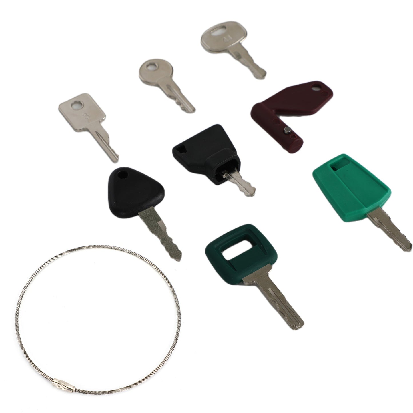 For Volvo Heavy Construction Equipment Ignition 8 Keys Set With Laser Cut Key Generic