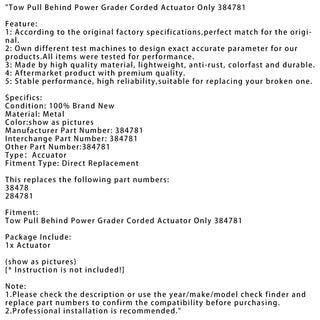 384781 Tow Pull Behind Power Grader Actuator