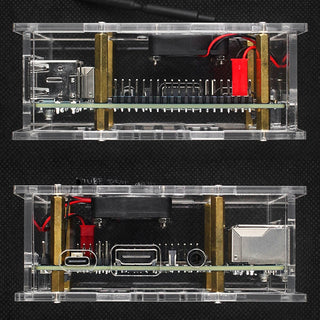 Orange Pi 4A Acrylic Case Orange Pi 4A Transparent Protective Box w Cooling Fan