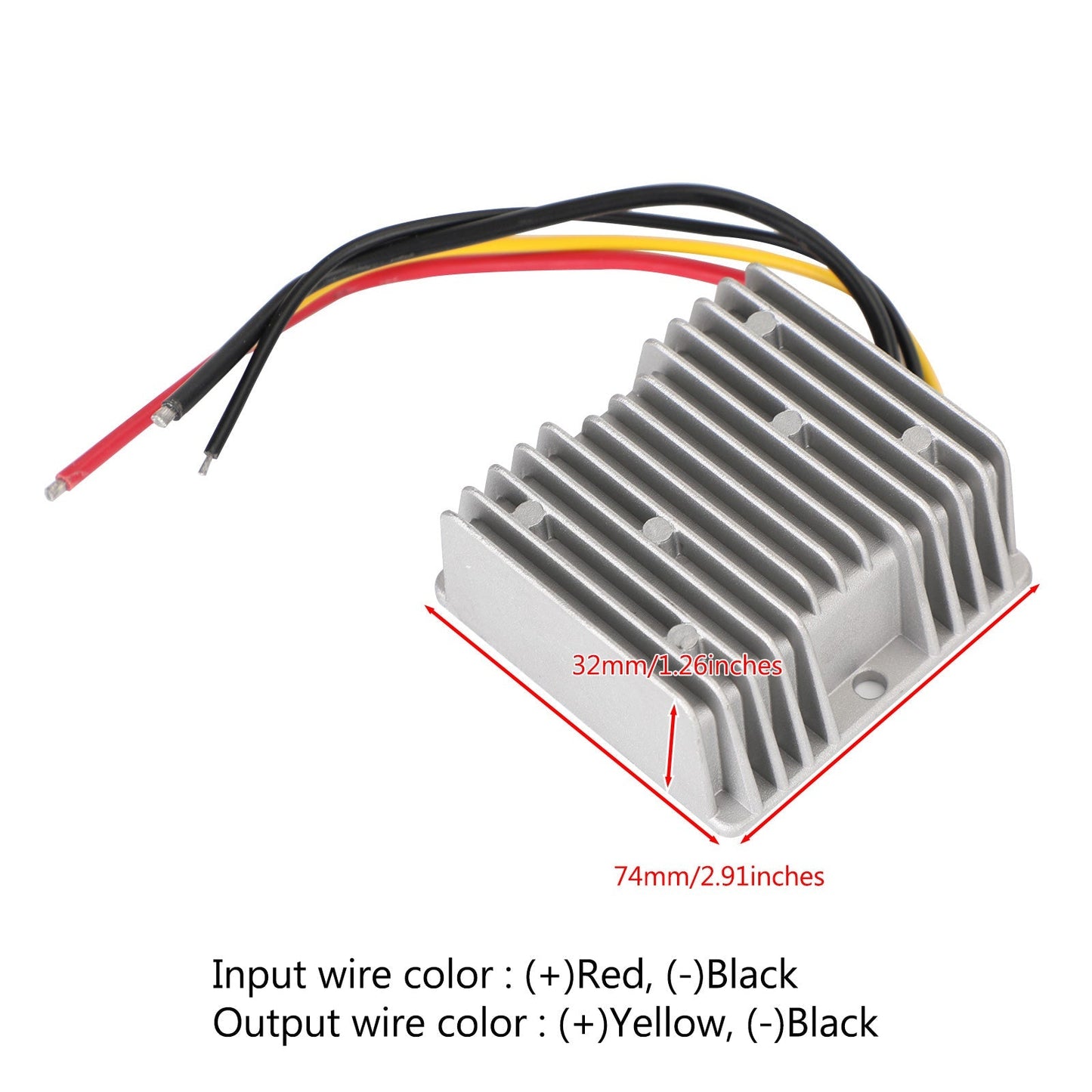 Waterproof DC/DC Converter Regulator 12V Step Up to 48V 3A 145W Generic