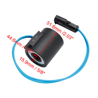 12V DC Solenoid Valve Coil 6359732 For HydraForce Weatherpack Connector