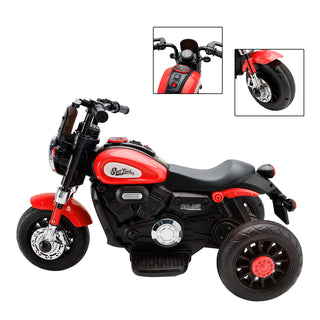 Red 6V Kids Ride-On Motorcycle w/ Dual Drive & Sounds