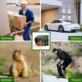 Solar Outdoor Powered Driveway Alarms Anti-Theft Wireless For Fish Pond Orchard