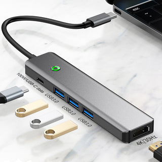 5 in 1 TYPE-C USB3.0 HDMI PD100W Interface Hub Adapter Dock for MacBook Pro 15
