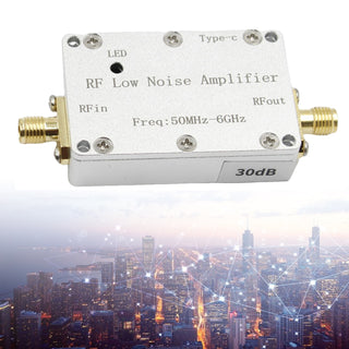 50m-6GHz Radio Frequency Amplifier 30dB High-Gain Front LNA Low Noise Signal