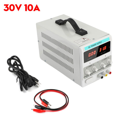 30V 10A Adjustable DC Power Supply Precision Variable Dual Digital Lab Test 110V