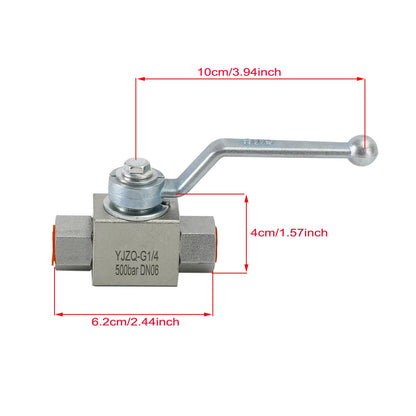 2 Way Hydraulic Ball Valve 1/4" NPT Female High Pressure Ball Valve Generic