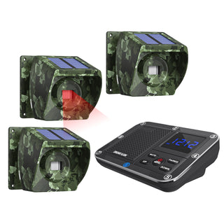 Solar Outdoor Powered Driveway Alarms Anti-Theft Wireless For Fish Pond Orchard