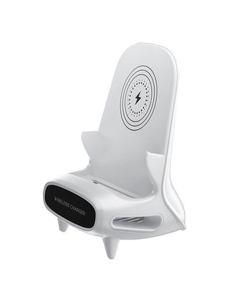 3 in 1 Charging Desktop Stand Mini Chair Wireless Fast Charger Holder for Phones