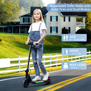 Aluminum alloy Lightweight and Foldable 150W Electric Scooter for Kids Ages 8+ Outdoor Commuter