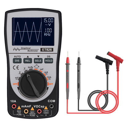 ET826 2 In 1 Digital Intelligent Oscilloscope Multimeter AC/DC Current Voltage Generic