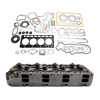 Complete Cylinder Head & Full Gasket Kit Compatible With Kubota V3300 12V