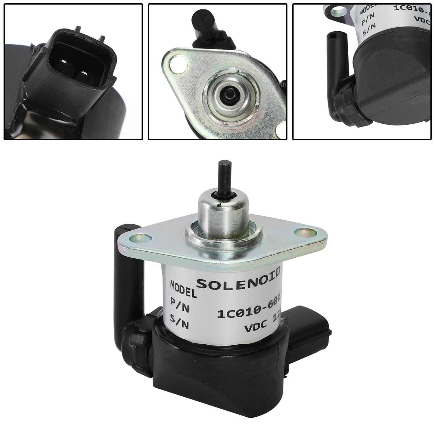 1C010-60015 Fuel Shutoff Solenoid For Kubota 1C010-60014 1C010-60016 1C010-60017 Generic