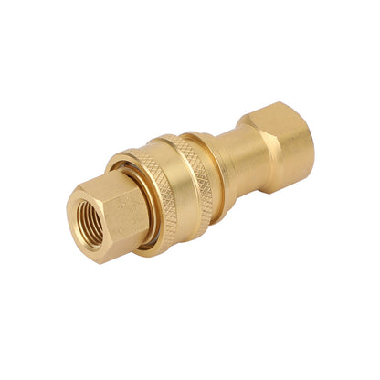 1 Sets 1/4" NPT ISO 7241-B Quick Disconnect Hydraulic Couplings/Couplers Brass Generic