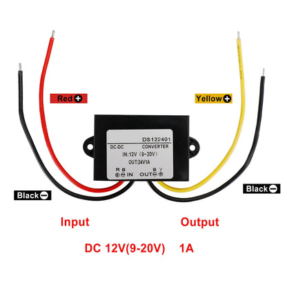 Waterproof DC-DC Boost Step-Up Converter 12V To 24V 1A Car Power Supply Module Generic