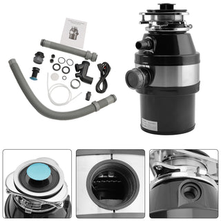 Garbage Disposal 3/4 HP 2800 RPM Under Sink Kitchen Food Waste Disposer w/ Plug