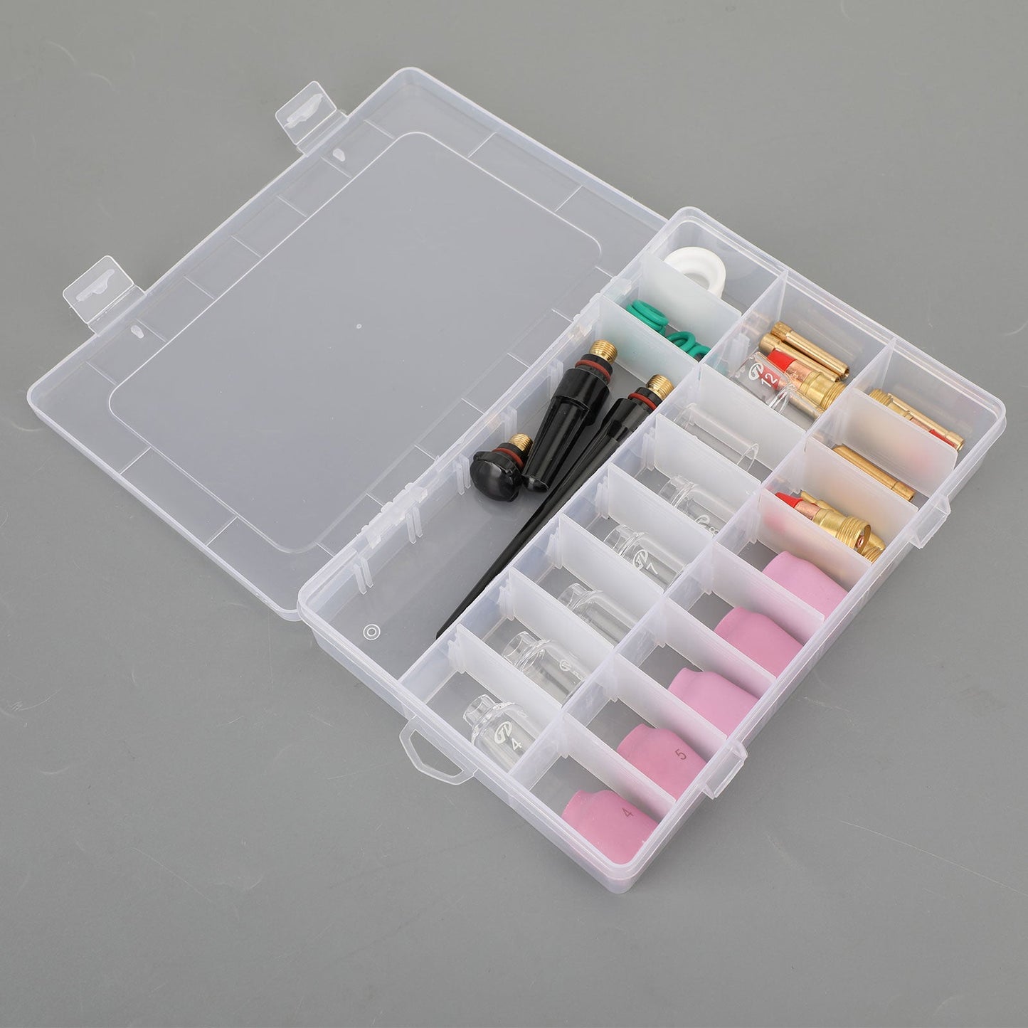 40Pcs TIG Welding Torch Stubby Gas Lens Glass Cup Kit For WP-17/18/26 Generic