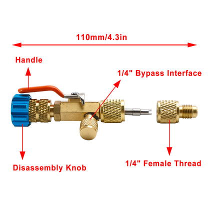 Air Conditioner HVAC Valve Core 1/4" & 5/16" Quick Remover Installer