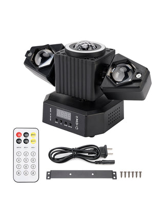 Moving Head Light Rotating Disco Ball Laser Beam Strobe Remote DMX Stage Light