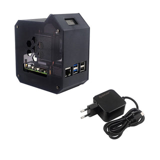 Raspberry Pi 5th Vertical Tower Fan Set w 0.96 inch OLED Screen Radiator Shell