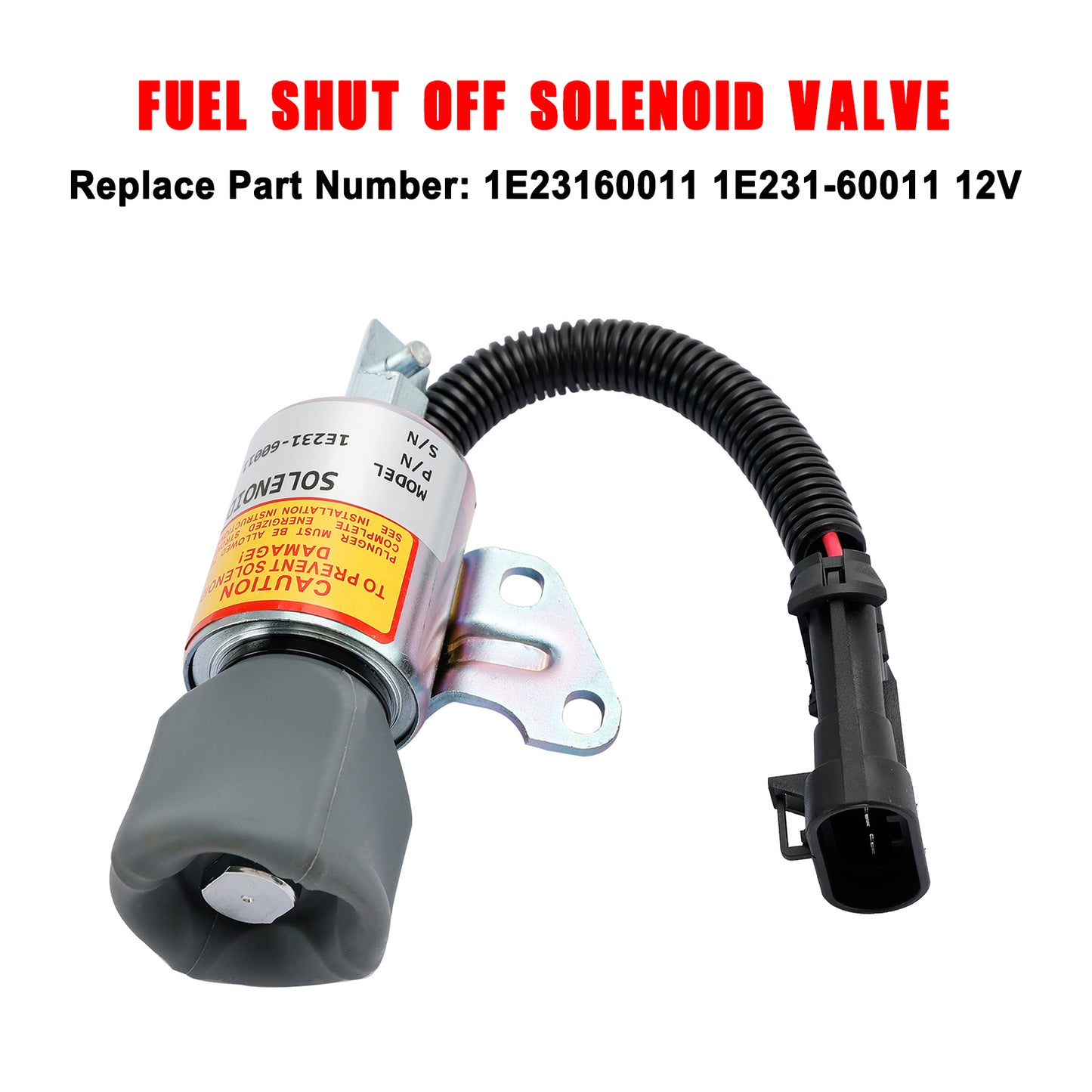 1E231-60011 Fuel Shut Down Solenoid For Kubota V2203 D722 D902 Engline M8200 Generic