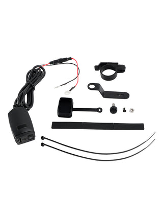Motorcycle USB Super Fast Charger Handlebar Holder PD+QC3.0 Tpye-C Power Adapter
