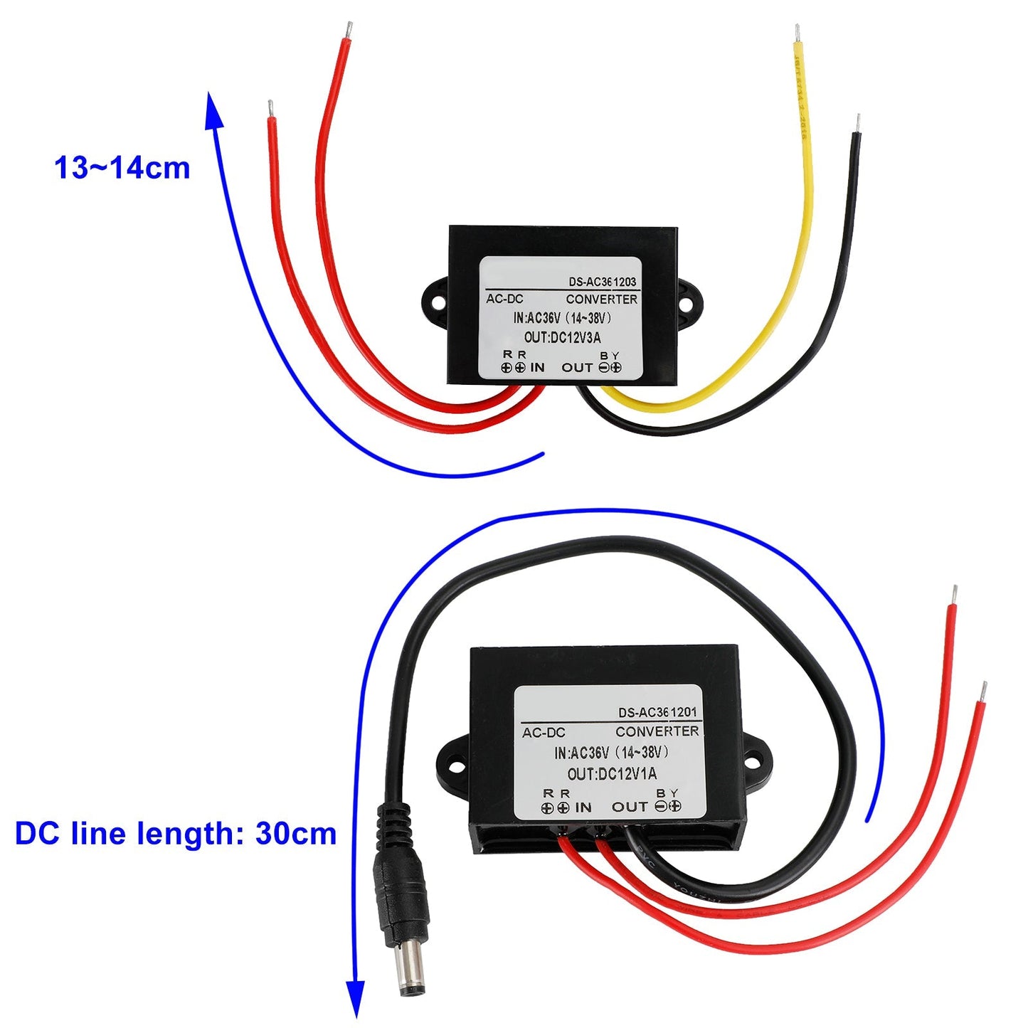 Waterproof AC-DC Converter AC 36V Step Down to DC12V Power Supply Module 1A Generic