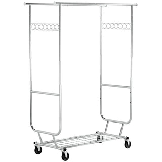 660lbs Clothing Racks with Wheels Heavy Duty Clothes Rack Metal Clothes Storage Portable Closet