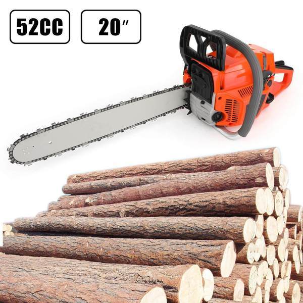 20'' 52CC Best Gasoline Chainsaws Cutting Wood Aluminum Chain Saws for Sale