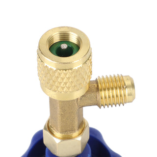 1/4 Sae Air Conditioning A/C Refrigerant Brass Can Tap Valve Opener Blue