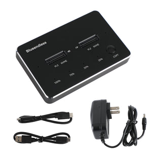 SSD Solid State Drive Enclosure usb 3.1 NVME+NVME 4TB Total Capacity Case
