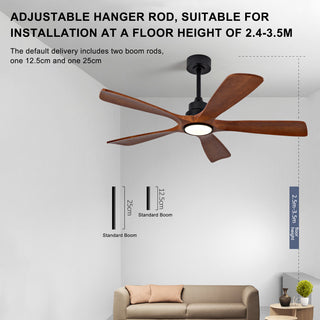 Quiet 60" Ceiling Fan Light