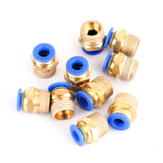 10 Pieces Pneumatic 6mm Tube X 1/4" Npt Male Connector Push To Connect Fitting