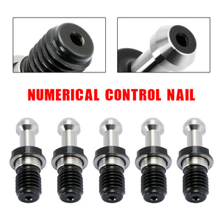 5Pcs CAT40 45° 0.589" Degree Pull Stud Retention Knob Fits HAAS CAT CNC Silver