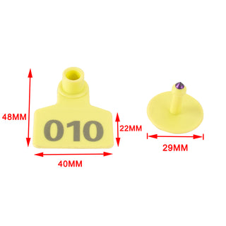 001-100 Number Plastic Livestock Ear Tag Animal Tag For Goat Sheep Pig