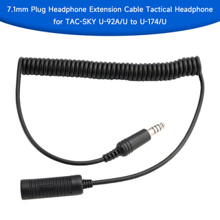 7.1mm Plug Extension Cable Tactical Headphone for TAC-SKY U-92A/U to U-174/U
