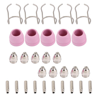 Areyourshop 30Pc AG-60 SG-55 Plasma Cutter Torch Consumables Electrode Tips Shield Guide