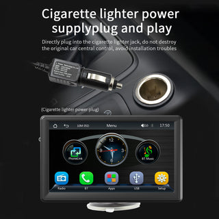 7"  Portable Wireless Carplay Car MP5 Player Multimedia Bluetooth Remote Control