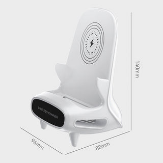 3 in 1 Charging Desktop Stand Mini Chair Wireless Fast Charger Holder for Phones