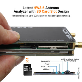 50KHz~1.5GHz 2.8" LCD NanoVNA-H Vector Network Antenna Analyzer MF HF VHF UHF