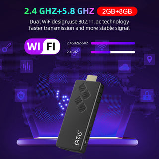 G96 Streaming Stick Android 13, 2GB+8GB, 4K & Bluetooth Voice Remote