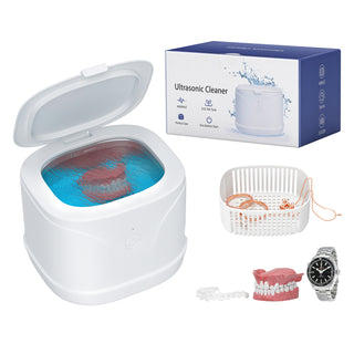 Ultrasonic Jewelry &amp; Retainer Cleaner, 46 kHz, 5‑Min Timer, 220 ml SUS304